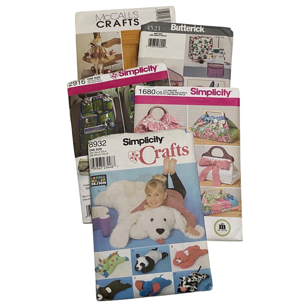 Craft Sewing‎ Pattern Mixed Lot of 5 Simplicity Butterick McCall's 2000s 2010s